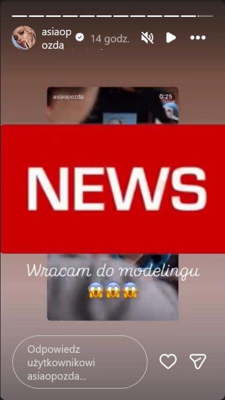 Joanna Opozda wraca do gry! Pokazała, czym zajmie się po latach