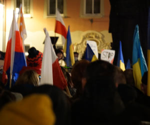 Wojna na Ukrainie. Bydgoszczanie protestowali przeciwko rosyjskiej agresji [ZDJĘCIA]