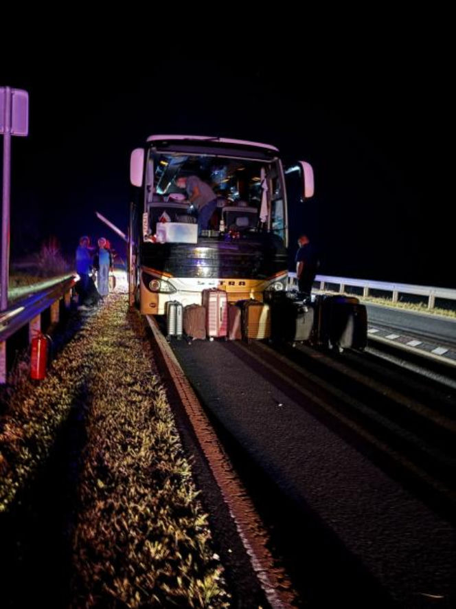 Autobus z pielgrzymami zderzył się z owcą, a gdy zatrzymał się na drodze, w jego tył uderzyła nadjeżdżająca ciężarówka