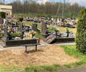 Szok! Kilkadziesiąt zdewastowanych nagrobków na cmentarzu w Piekarach Śląskich 