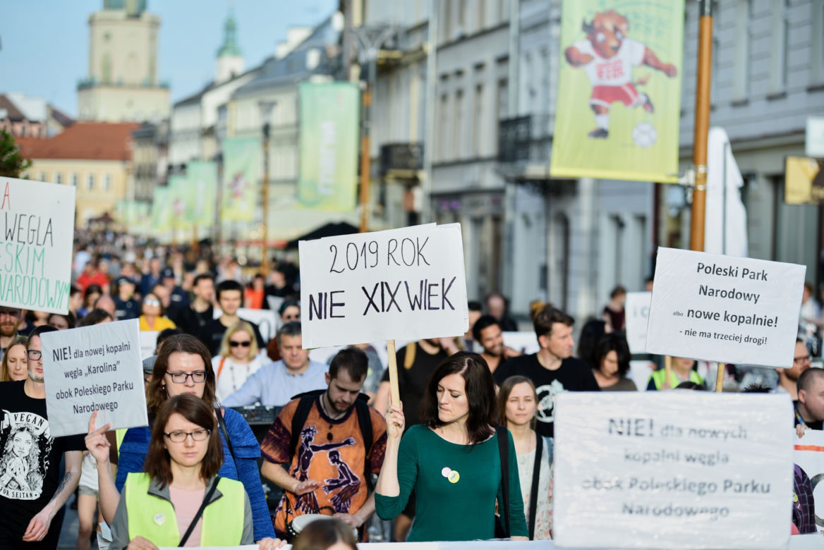 „Nie” dla kopalni na Polesiu. Pikieta w centrum Lublina