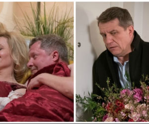 Na Wspólnej odc. 2735. Danka (Lucyna Malec), Janusz (Janusz Zadura), Marek (Grzegorz Gzyl)