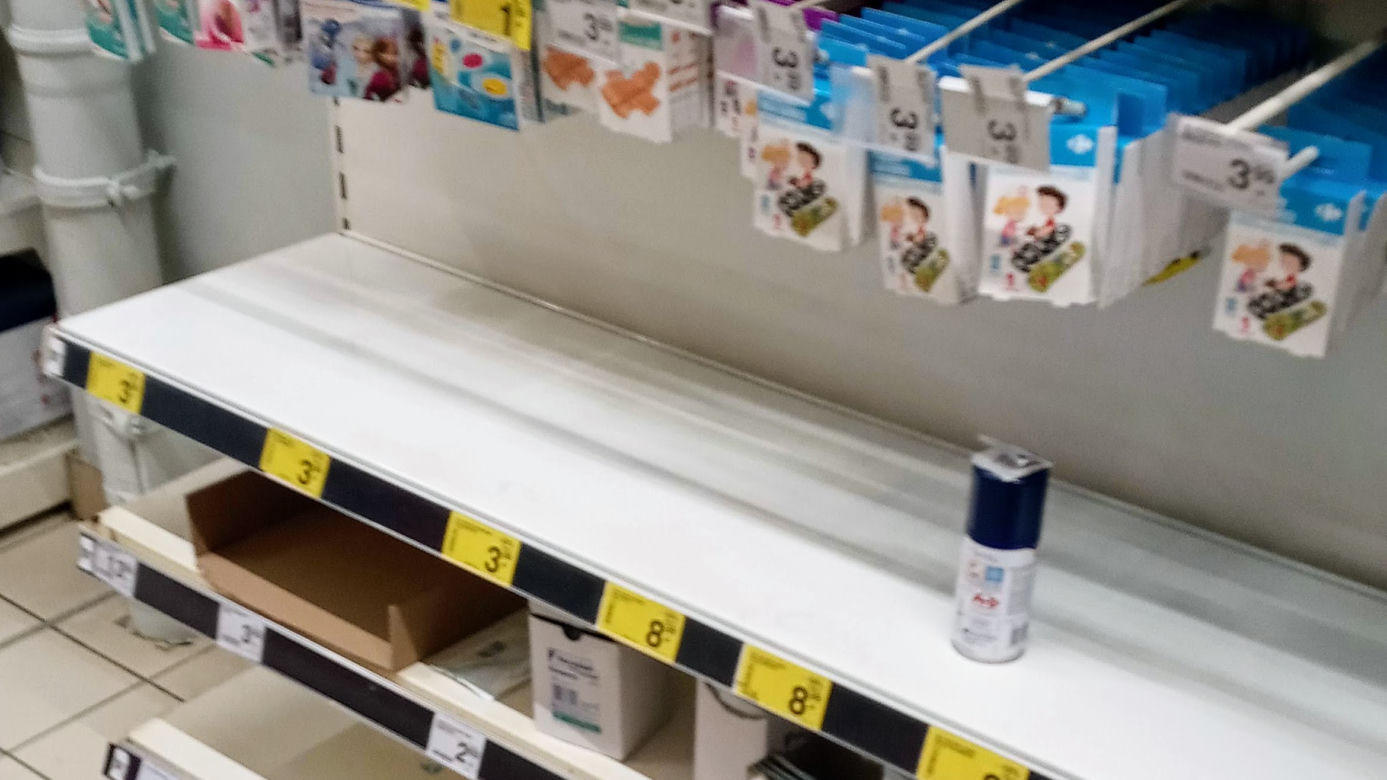 Oblężenie w szczecińskich sklepach z powodu koronawirusa
