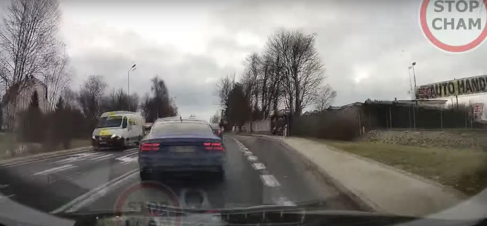 Pirat w audi jechał na czołówkę. Szaleńcza jazda nagrana przez kierowców 