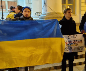 Lublin: protest wobec rosyjskiej agresji na Ukrainę