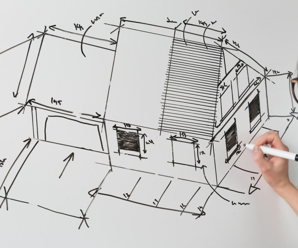 Planowanie wyglądu domu – rysunek nowoczesnego projektu