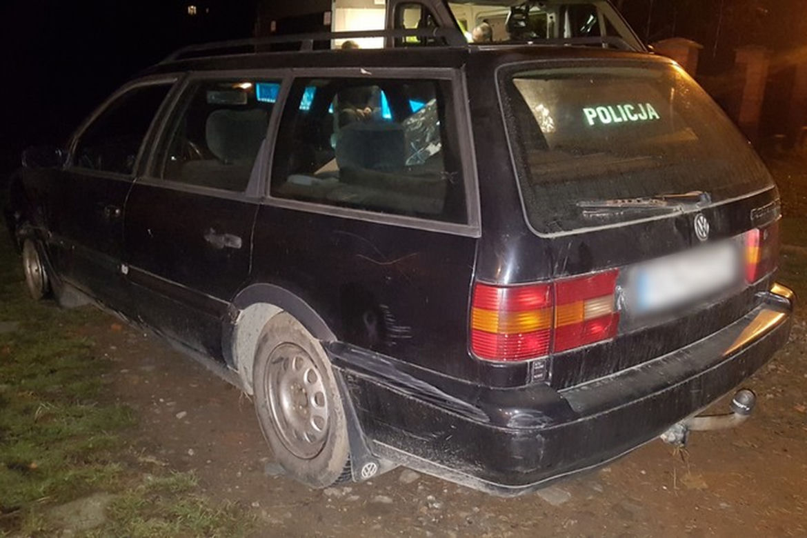 Jechał bez opony, zatrzymała go policja