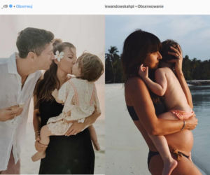 Robert Lewandowski i Anna Lewandowska z Klarą wypoczywają na wakacjach