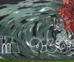 Wandale zniszczyli mural na ul. Toruńskiej w Bydgoszczy