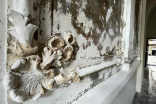 Odkryte polichromie w kamienicy w Szczecinie