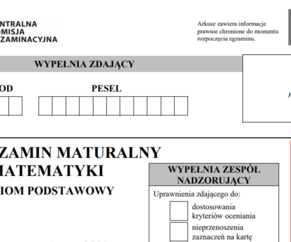 Matura poprawkowa 2021: matematyka i polski. ARKUSZE CKE, ODPOWIEDZI, ZADANIA
