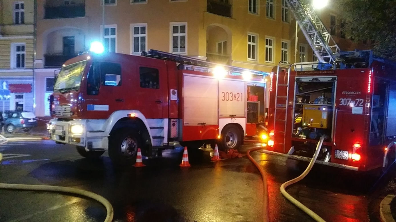 Pożar kamienicy przy ul. Kaszubskiej