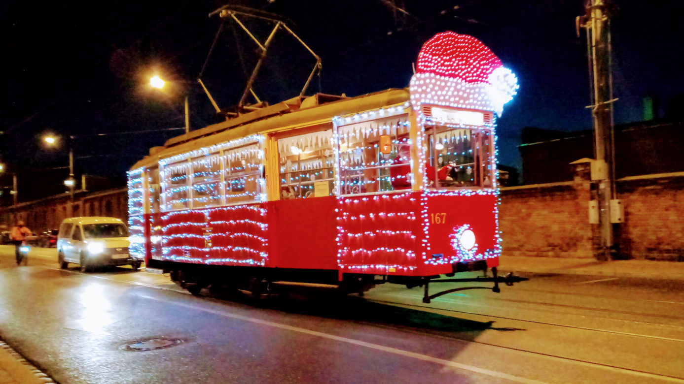 Mikołajkowy tramwaj w Szczecinie