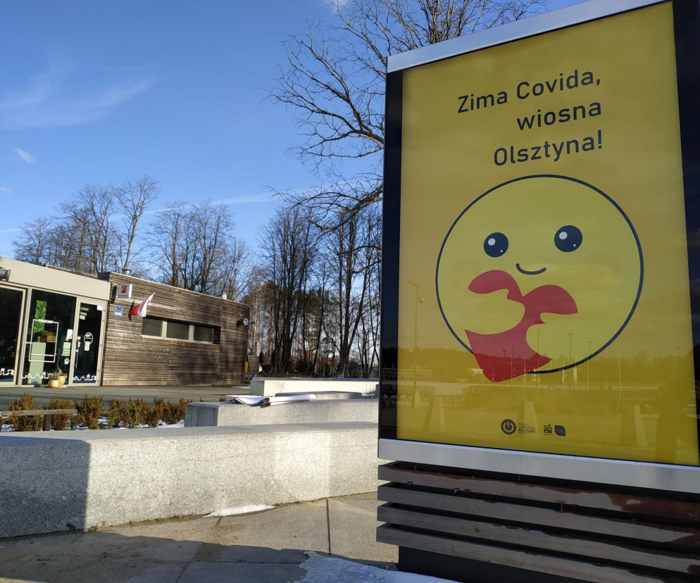 Nietypowe plakaty na ulicach Olsztyna: Olsztyn to nie Mazury. Covid to nie Warmia [ZDJĘCIA]