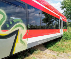 Wrak niemieckiego pociągu pod Kołbaskowem