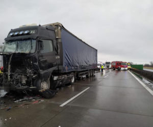 Karambol na autostradzie A4 pod Wrocławiem