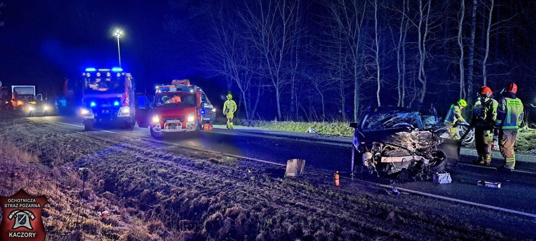 Śmiłowo. 41-latka ofiarą śmiertelnego wypadku. Trzy inne osoby ranne w zderzeniu audi i peugeota 
