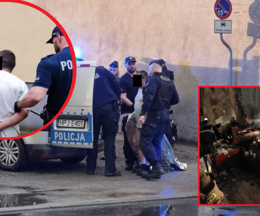 Kędzierzyn-Koźle: Podłożył ogień pod mieszkanie żony. Policjanci wynosili niemowlę na rękach! [ZDJĘCIA]