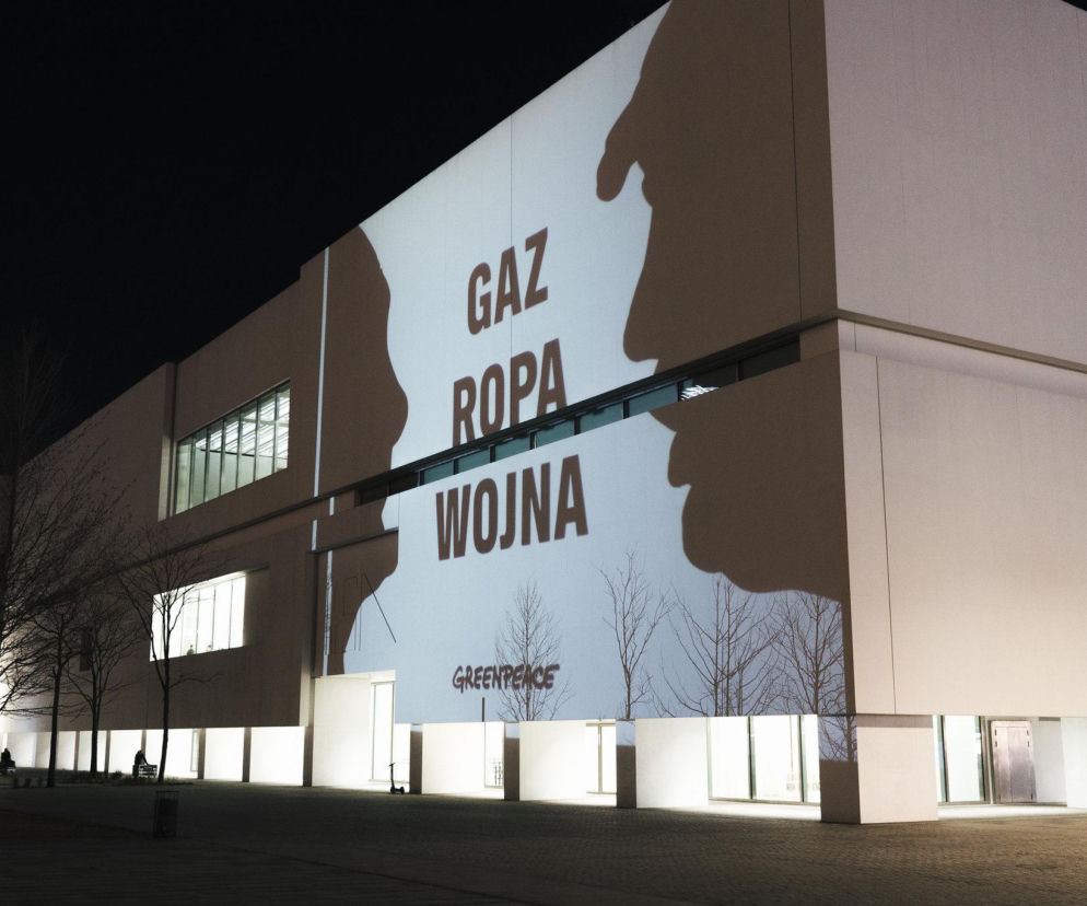 Nocna akcja aktywistów Greenpeace w Warszawie