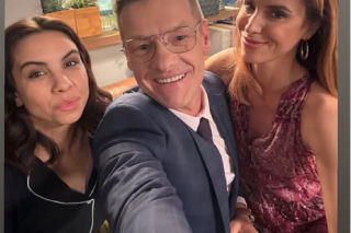 M jak miłość nowy sezon na planie. Kama (Michalina Sosna), Piotrek (Marcin Mroczek), Aneta (Ilona Janyst)