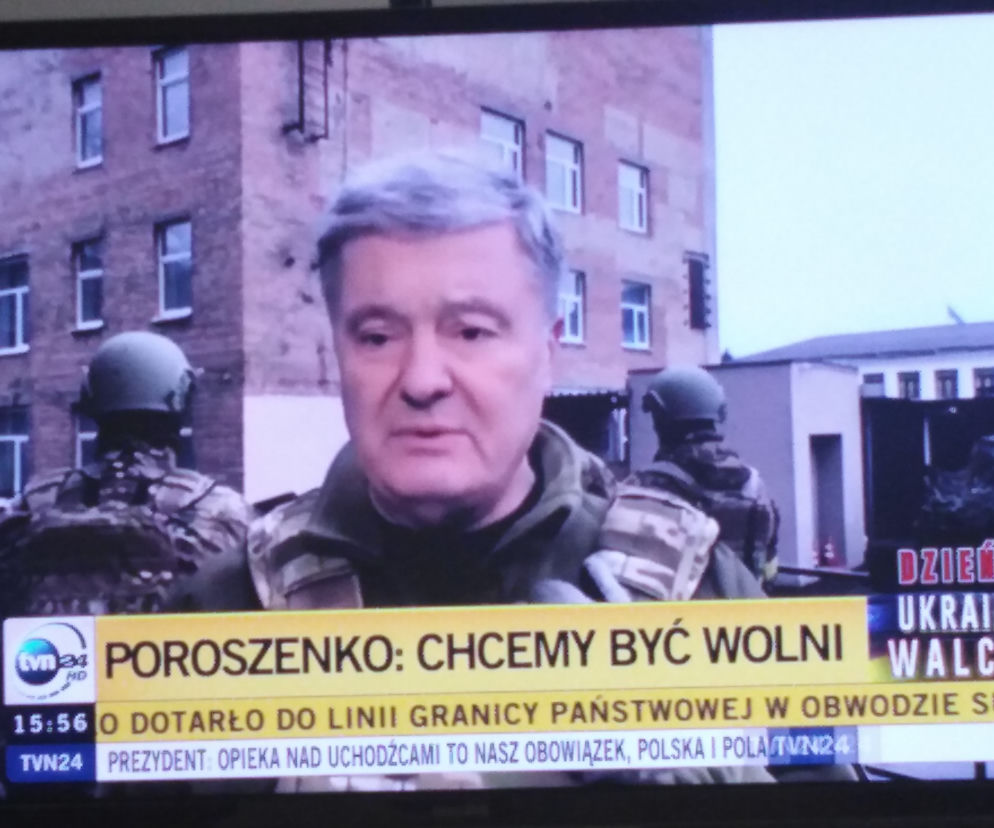 Były prezydent Ukrainy Petro Poroszenko z Kijowa: Zatrzymujemy rosyjską agresję
