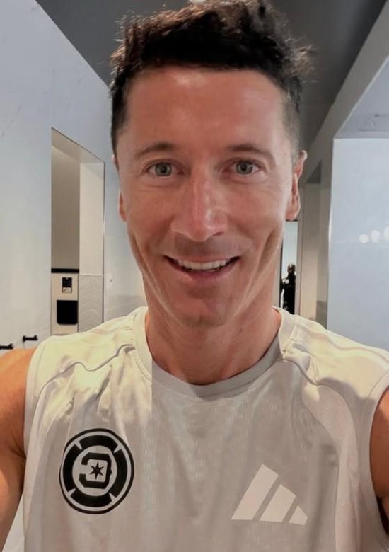 Robert Lewandowski na meczu baseballa Chicago White Sox