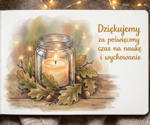 Kartka dla nauczyciela na koniec roku szkolnego