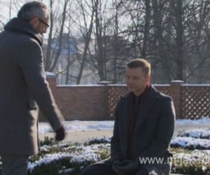 M jak miłość odc. 1136. Andrzej Budzyński (Krystian Wieczorek), Adam Werner (Jacek Kopczyński)