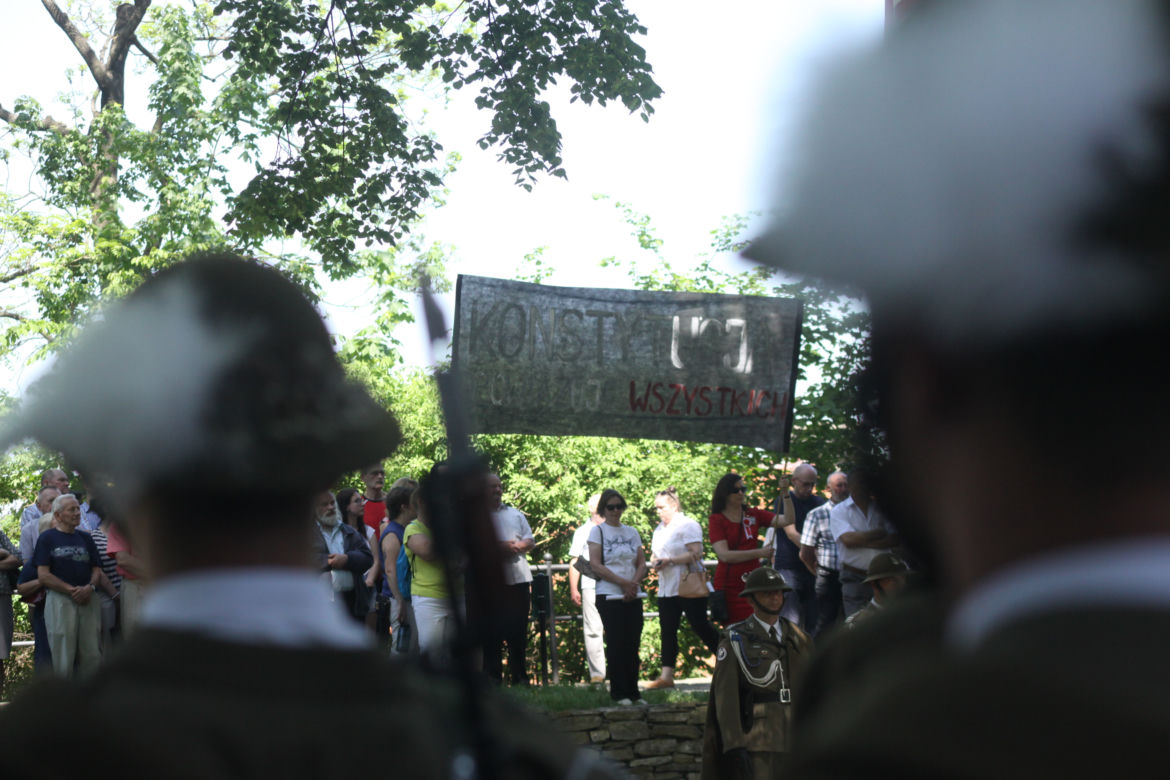 Protest przeciwko Markowi Kuchcińskiemu w Przemyślu