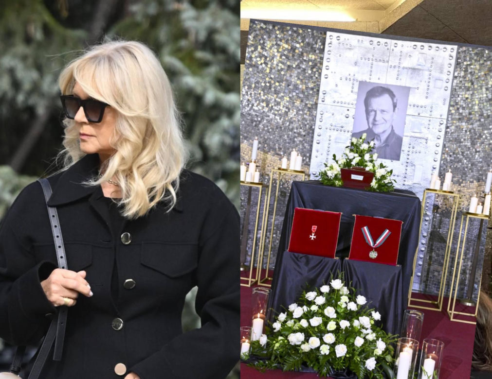 Grażyna Torbicka na pogrzebie Jana Frycza