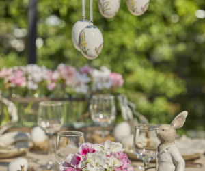 Pelargonie w wielkanocnych dekoracjach