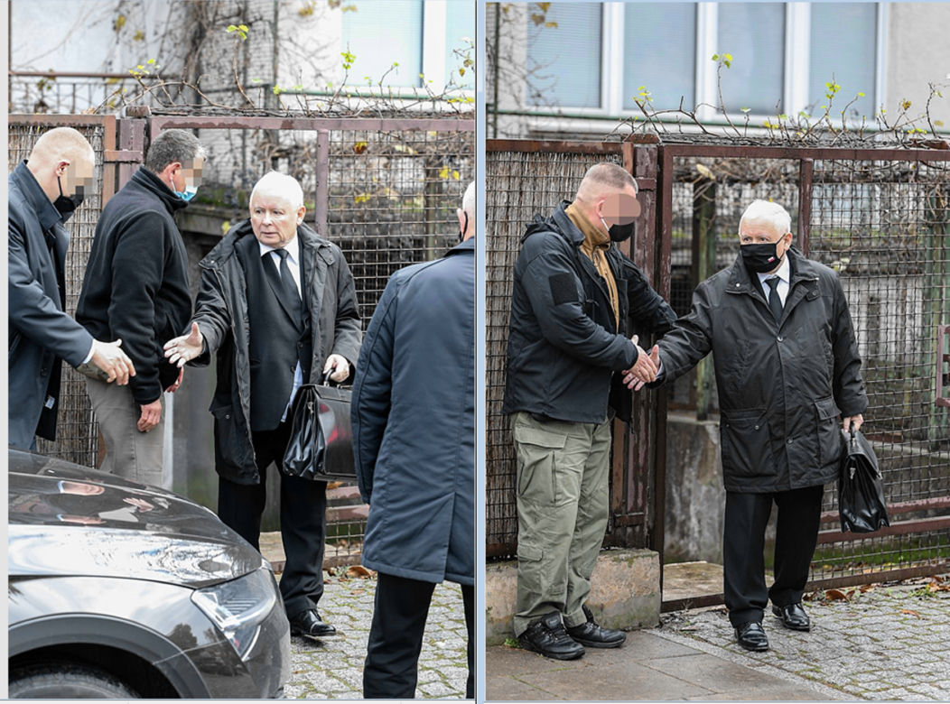Naczelnik założył maskę