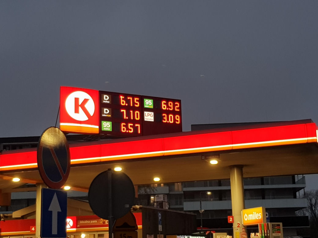 Ceny paliw na stacjach Circle K w Białymstoku