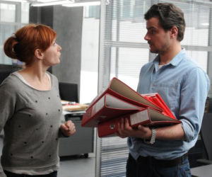 Komisarz Alex 3 sezon. Lucyna (Magdalena Walach), Michał Orlicz (Antoni Pawlicki)