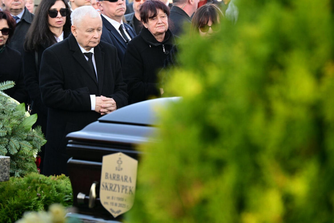 Marta Kaczyńska na pogrzebie Barbary Skrzypek