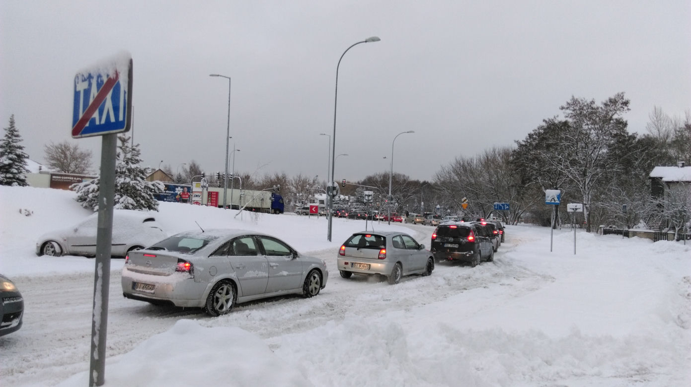 Białystok. Komunikacyjny paraliż miasta - 16.01.2019