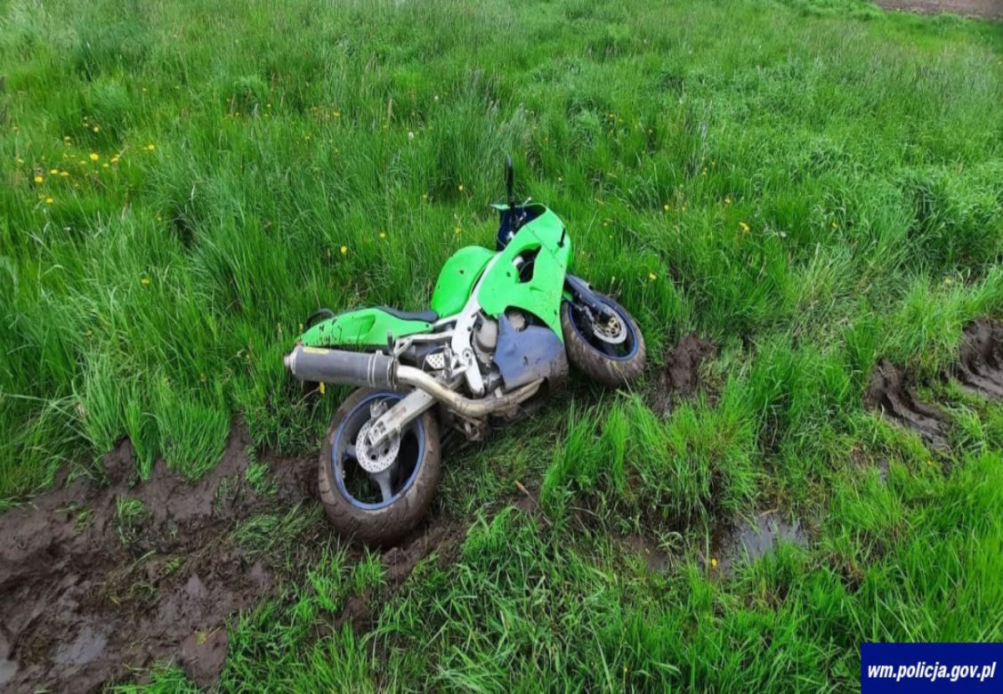 Policjant dogonił motocyklistę rowerem