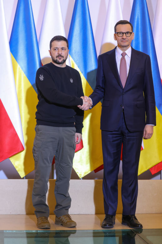 Spotkanie Wołodymyra Zełenskiego z Mateuszem Morawieckim