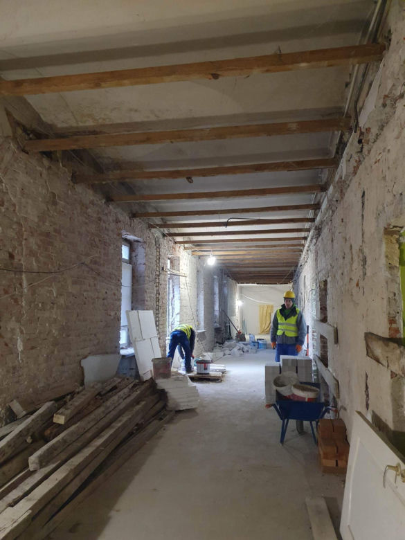 Remont hotelu przyn hali sportowej w Przemyślu