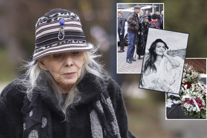 Poruszający widok na pogrzebie Agnieszki Maciąg. 87-letnia gwiazda kina przyszła oddać hołd byłej synowej