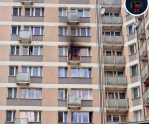 Pożar w centrum Warszawy. Balkon płonął jak pochodnia