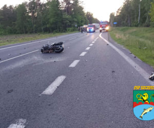 Karolewo. Jeden nie żyje, drugi ciężko ranny! Potworne zderzenie dwóch motocyklistów na DK nr 10! [ZDJĘCIA]