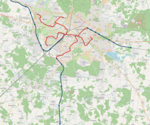 Proponowana sieć tramwaju dwusystemowego w Białymstoku