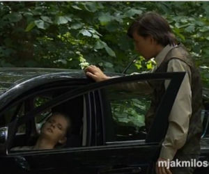 M jak miłość. Justyna (Olga Kalicka), Franek (Piotr Nerlewski)