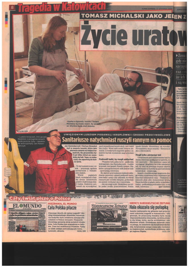 Katastrofa hali MTK w Katowicach. Materiały archiwalne