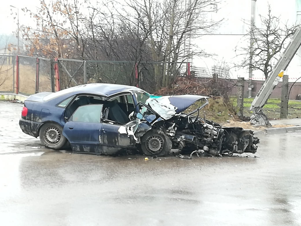 Wypadek na ul. Przemysłowej w Grajewie