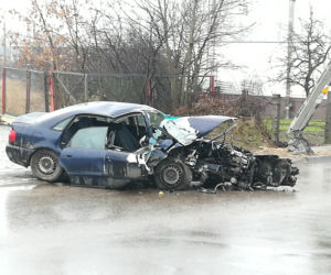 Wypadek na ul. Przemysłowej w Grajewie