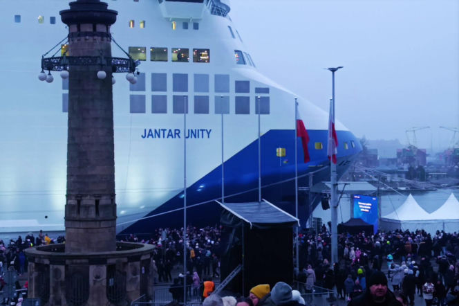 Chrzest promu Jantar Unity