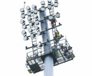 Wymiana oświetlenia na stadionie Smoczyka w Lesznie