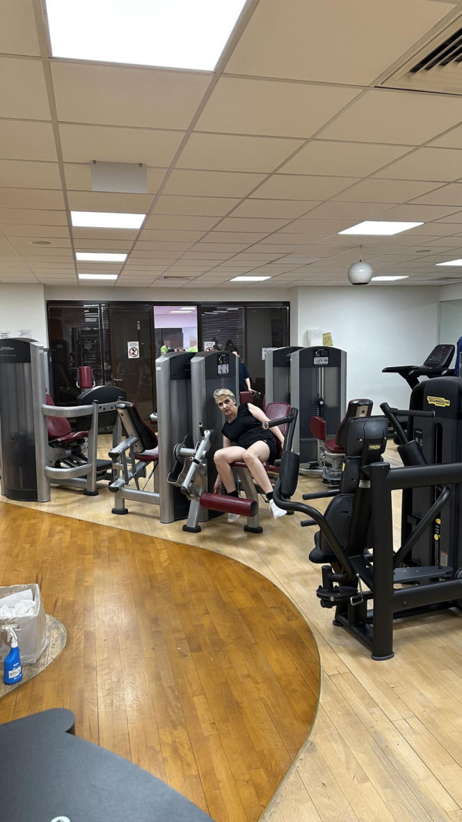 Joanna Scheuring-Wielgus na siłowni